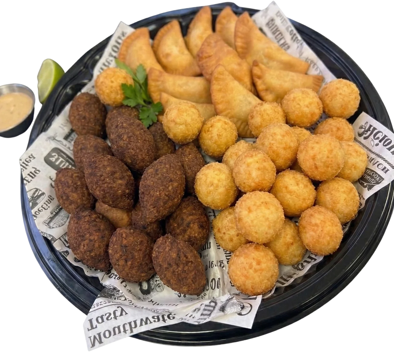 Típico Sweet & Salt Kit Fiesta party tray — empanadas, quipes and cheese balls